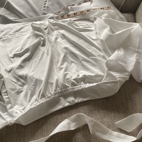 Last One Adorable White Ruffle Split Skirt Set - Picture 6 of 12